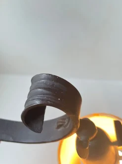 Outlet Pamono Danish Functionalist Adjustable Floor Lamp in Wrought Iron, 1940s