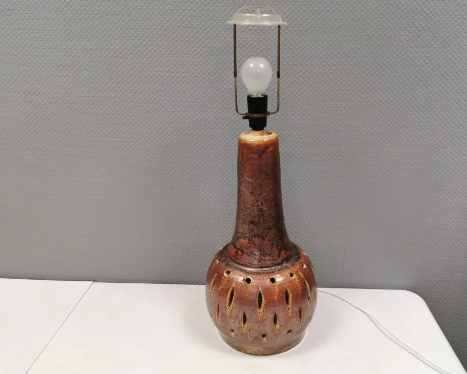 Pamono Danish Gigantic Ceramic Table Lamp by Hans Axel Schjelde for Grimstrup Keramik, Maribo-Denmark, 1970s