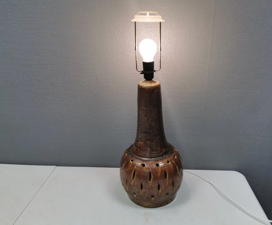 Pamono Danish Gigantic Ceramic Table Lamp by Hans Axel Schjelde for Grimstrup Keramik, Maribo-Denmark, 1970s