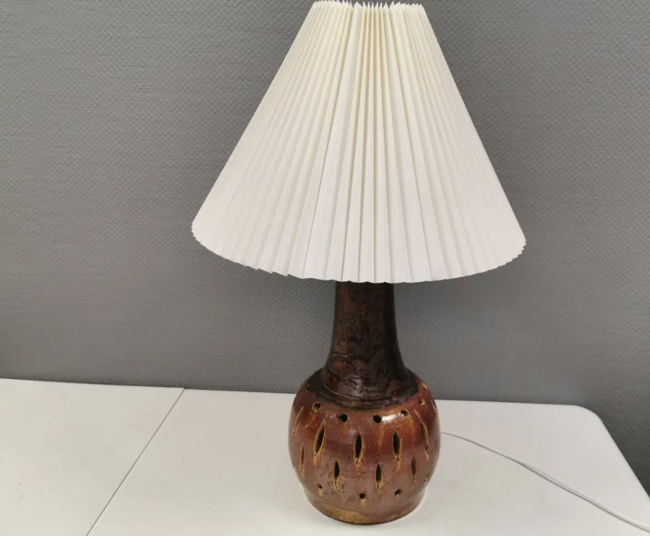 Pamono Danish Gigantic Ceramic Table Lamp by Hans Axel Schjelde for Grimstrup Keramik, Maribo-Denmark, 1970s