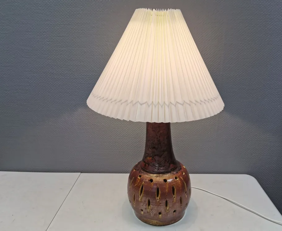 Pamono Danish Gigantic Ceramic Table Lamp by Hans Axel Schjelde for Grimstrup Keramik, Maribo-Denmark, 1970s