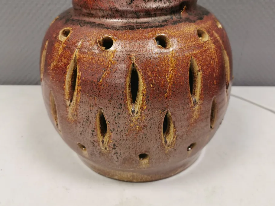 Pamono Danish Gigantic Ceramic Table Lamp by Hans Axel Schjelde for Grimstrup Keramik, Maribo-Denmark, 1970s