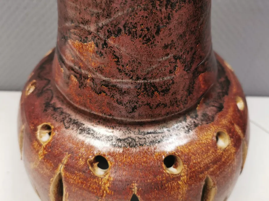 Pamono Danish Gigantic Ceramic Table Lamp by Hans Axel Schjelde for Grimstrup Keramik, Maribo-Denmark, 1970s