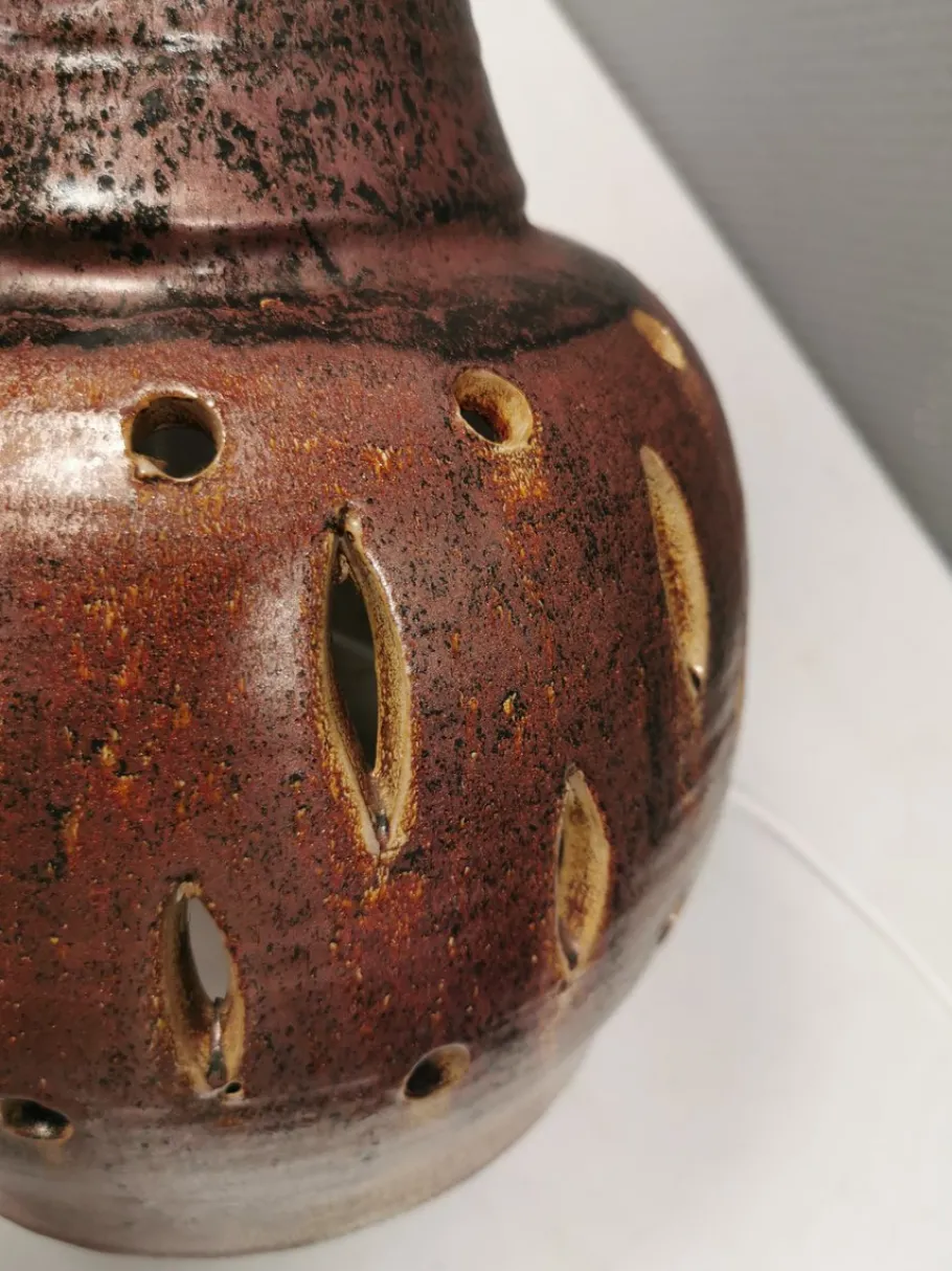 Pamono Danish Gigantic Ceramic Table Lamp by Hans Axel Schjelde for Grimstrup Keramik, Maribo-Denmark, 1970s