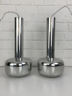 Hot Pamono Danish Gold Pendel Pendants by Vilhelm Lauritzen for Louis Poulsen, 1950s, Set of 2