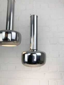 Hot Pamono Danish Gold Pendel Pendants by Vilhelm Lauritzen for Louis Poulsen, 1950s, Set of 2