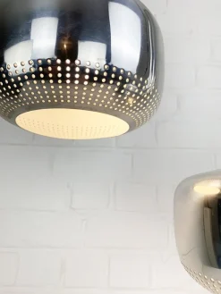 Hot Pamono Danish Gold Pendel Pendants by Vilhelm Lauritzen for Louis Poulsen, 1950s, Set of 2