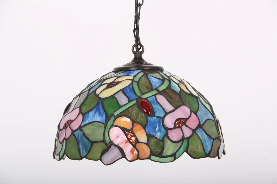 New Pamono Danish Lead Glass Pendant Lamp, 1970s