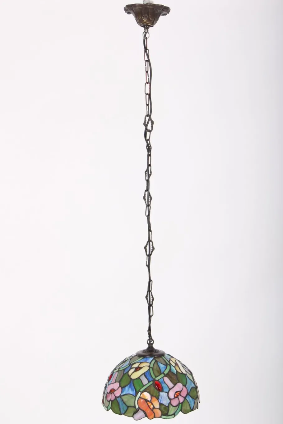 New Pamono Danish Lead Glass Pendant Lamp, 1970s