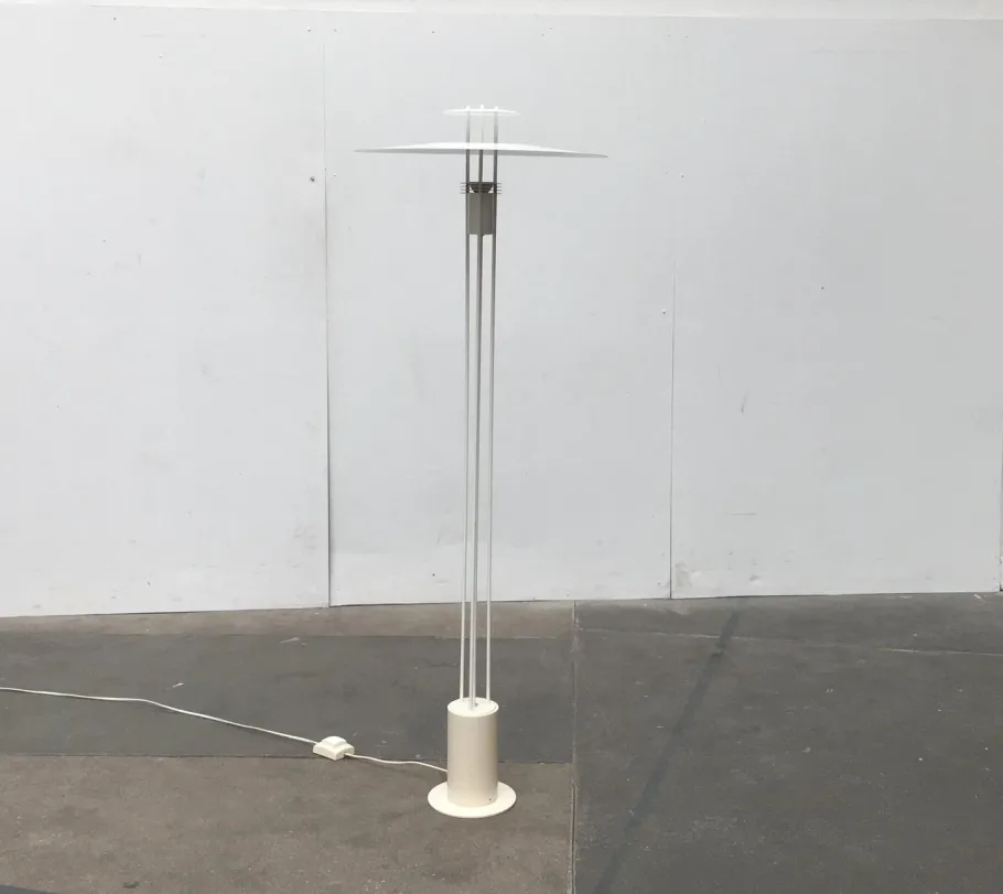 Outlet Pamono Danish Metal Floor Lamp from Frandsen, 1989