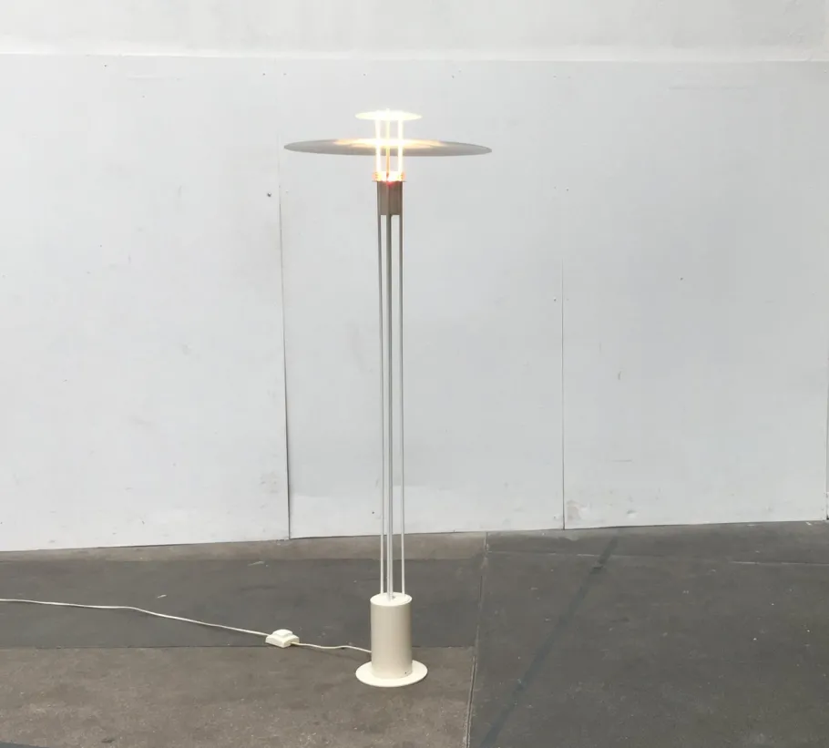 Outlet Pamono Danish Metal Floor Lamp from Frandsen, 1989