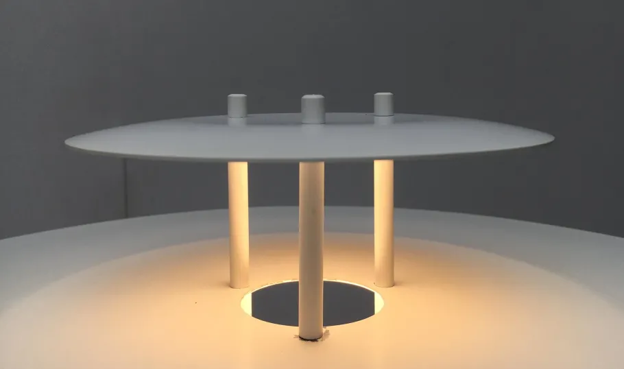 Outlet Pamono Danish Metal Floor Lamp from Frandsen, 1989