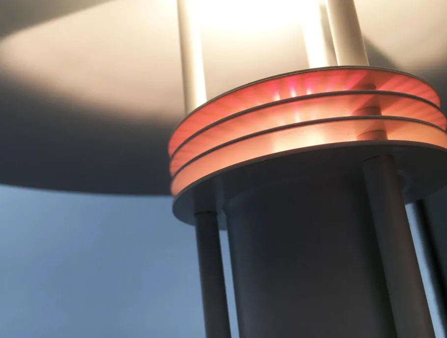 Outlet Pamono Danish Metal Floor Lamp from Frandsen, 1989