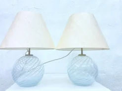 Outlet Pamono Danish Model TJ Ball Table Lamps by Torben Jørgensen for Holmegaard, 1970s, Set of 2