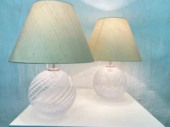Outlet Pamono Danish Model TJ Ball Table Lamps by Torben Jørgensen for Holmegaard, 1970s, Set of 2