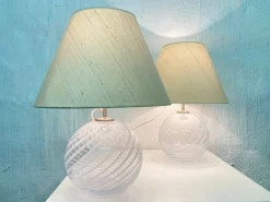 Outlet Pamono Danish Model TJ Ball Table Lamps by Torben Jørgensen for Holmegaard, 1970s, Set of 2