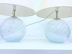 Outlet Pamono Danish Model TJ Ball Table Lamps by Torben Jørgensen for Holmegaard, 1970s, Set of 2