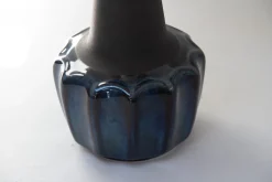 Outlet Pamono Danish Modern Blue Ceramic 1051 Table Lamp by Einar Johansen for Søholm, 1960s