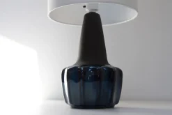 Outlet Pamono Danish Modern Blue Ceramic 1051 Table Lamp by Einar Johansen for Søholm, 1960s