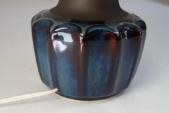 Outlet Pamono Danish Modern Blue Ceramic 1051 Table Lamp by Einar Johansen for Søholm, 1960s