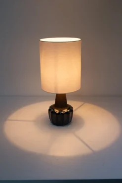 Outlet Pamono Danish Modern Blue Ceramic 1051 Table Lamp by Einar Johansen for Søholm, 1960s