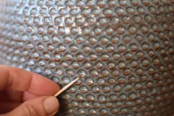 Online Pamono Danish Modern Dark Blue and Brown Ceramic Table Lamp with Lampshade by Einar Johansen for Søholm, 1960s