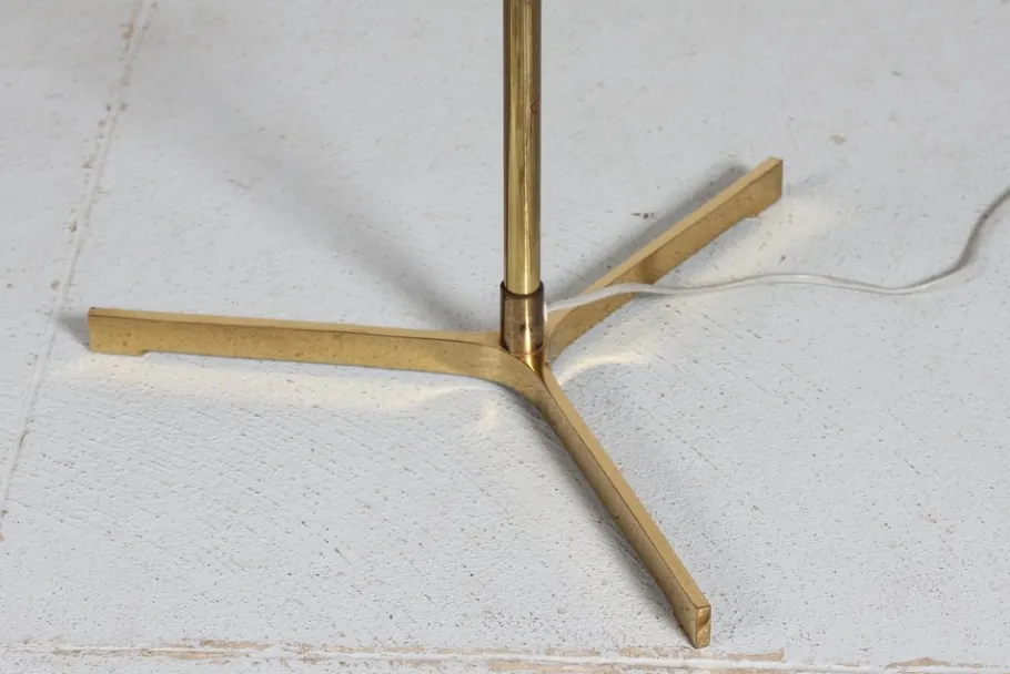 New Pamono Danish Modern Floor Lamps in Brass by Svend Aage Holm Sørensen for Fog & Mørup, 1960s, Set of 2
