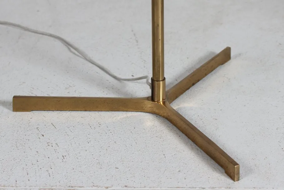 New Pamono Danish Modern Floor Lamps in Brass by Svend Aage Holm Sørensen for Fog & Mørup, 1960s, Set of 2