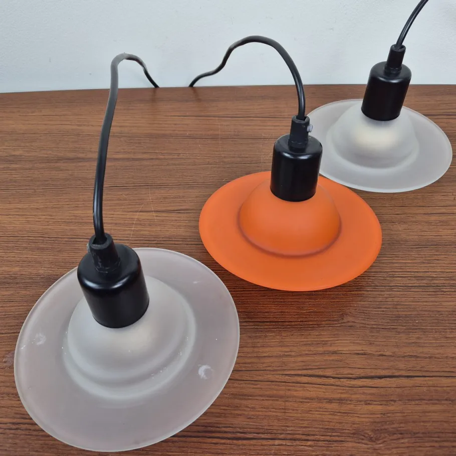Clearance Pamono Danish Modern Inter Pendant Lamps from Design Light A/S, 1980, Set of 3