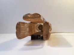 Clearance Pamono Danish Modern Sunburst Sconce in Amber Glass & Brass from Vitrika, 1960s