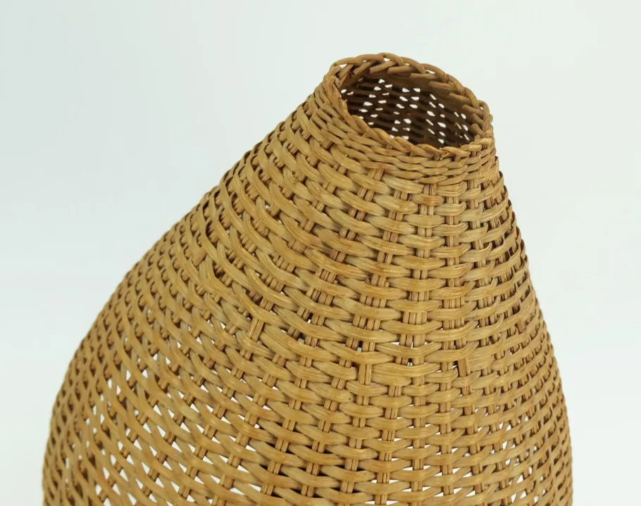 Clearance Pamono Danish Modern Table Lamp in Teak and Rattan, 1960s
