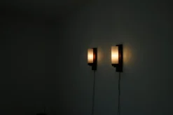 Online Pamono Danish Modern Wall Sconce in Rosewood and Glass from Lyfa, Set of 2