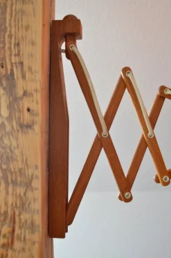 Hot Pamono Danish Oak and Plastic Sconce attributed to Erik Hansen for Le Klint, 1960s