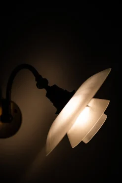 Sale Pamono Danish PH-1/1 Brass and Glass Sconce by Poul Henningsen, 1930s