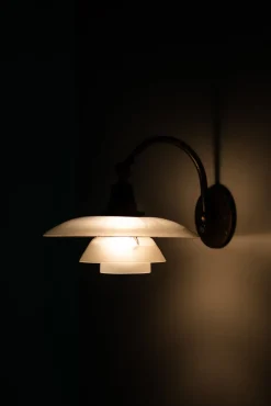 Sale Pamono Danish PH-1/1 Brass and Glass Sconce by Poul Henningsen, 1930s