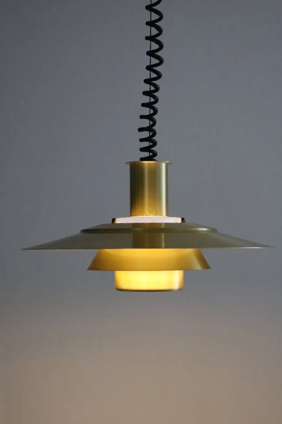 Clearance Pamono Danish Slats Pendant Lamp from Jeka Denmark, 1970s