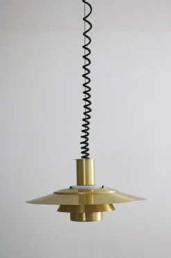 Clearance Pamono Danish Slats Pendant Lamp from Jeka Denmark, 1970s