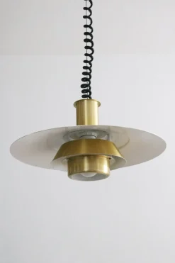 Clearance Pamono Danish Slats Pendant Lamp from Jeka Denmark, 1970s