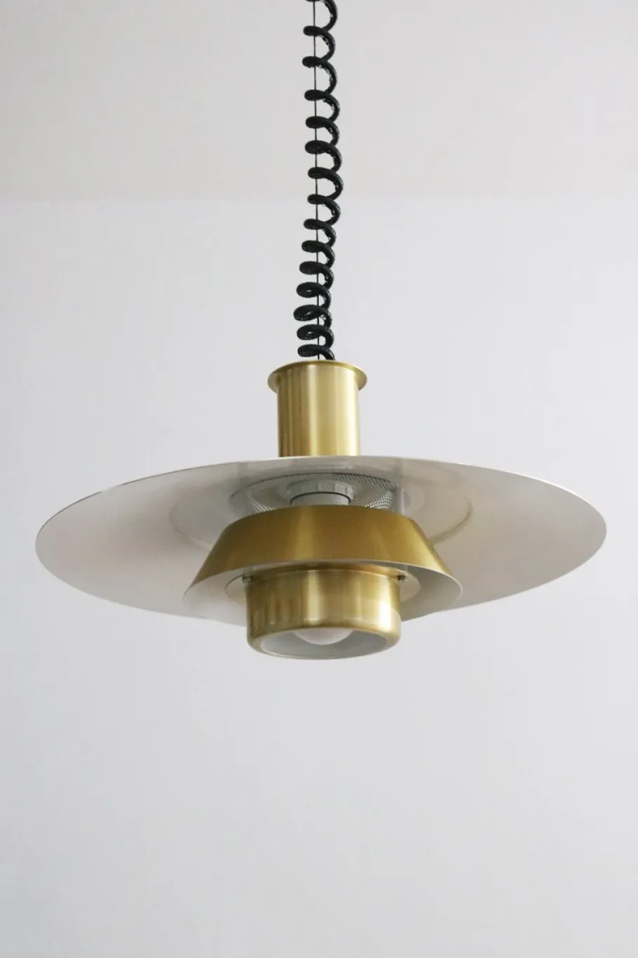 Clearance Pamono Danish Slats Pendant Lamp from Jeka Denmark, 1970s