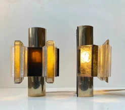 Online Pamono Danish Space Age Wall Sconces by Claus Bolby for Cebo Industri, 1970s, Set of 2