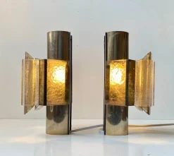 Online Pamono Danish Space Age Wall Sconces by Claus Bolby for Cebo Industri, 1970s, Set of 2
