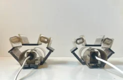 Online Pamono Danish Space Age Wall Sconces by Claus Bolby for Cebo Industri, 1970s, Set of 2