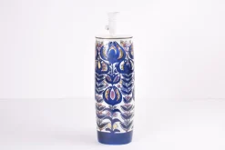 Pamono Danish Tall Ceramic Table Lamp with Floral Decor by Berte Jessen for Aluminia, 1960s