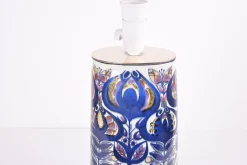 Pamono Danish Tall Ceramic Table Lamp with Floral Decor by Berte Jessen for Aluminia, 1960s