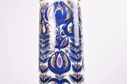 Pamono Danish Tall Ceramic Table Lamp with Floral Decor by Berte Jessen for Aluminia, 1960s