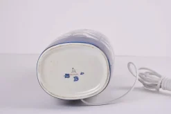 Pamono Danish Tall Ceramic Table Lamp with Floral Decor by Berte Jessen for Aluminia, 1960s