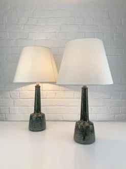 Sale Pamono Danish Tall Ceramic Table Lamps by Esben Klint for Le Klint, 1960, Set of 2