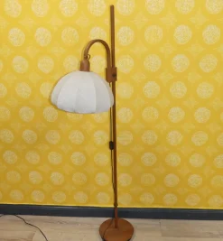 Sale Pamono Danish Teak Arc Lamp Floor Lamp from Domus, 1970s