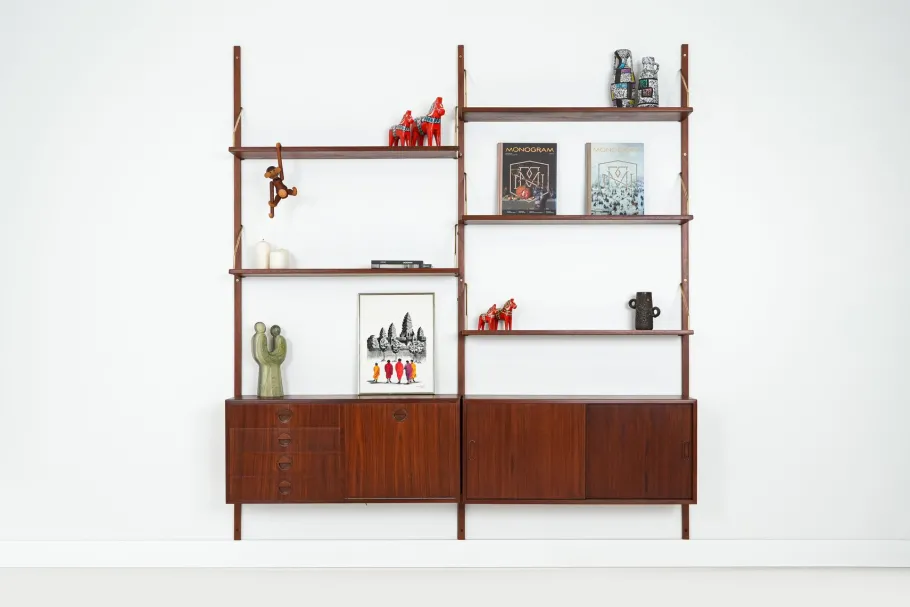 Clearance Pamono Danish Teak System Bookcase, 1960s