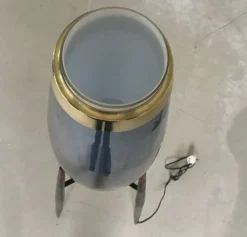 Discount Pamono Danish Tripod Floor Lamps by Svend Aage Holm Sørensen for Holmegaard, 1950s, Set of 2